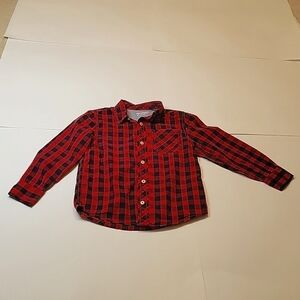 ARIZONA JEAN Co. Boys Plaid Shirt, Button down, Sz 5, Long Sleeved